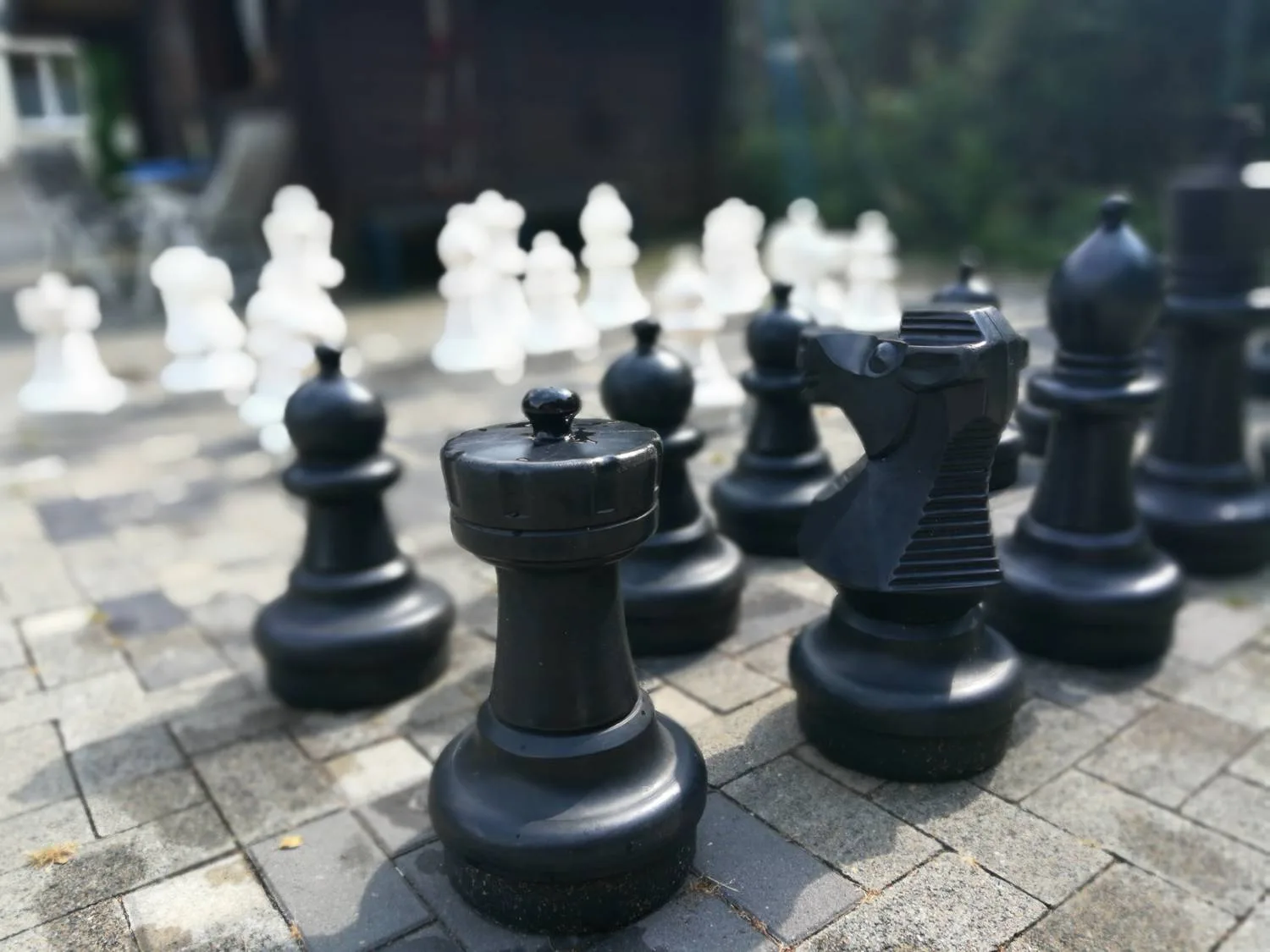 Großschach auf dem Gelände