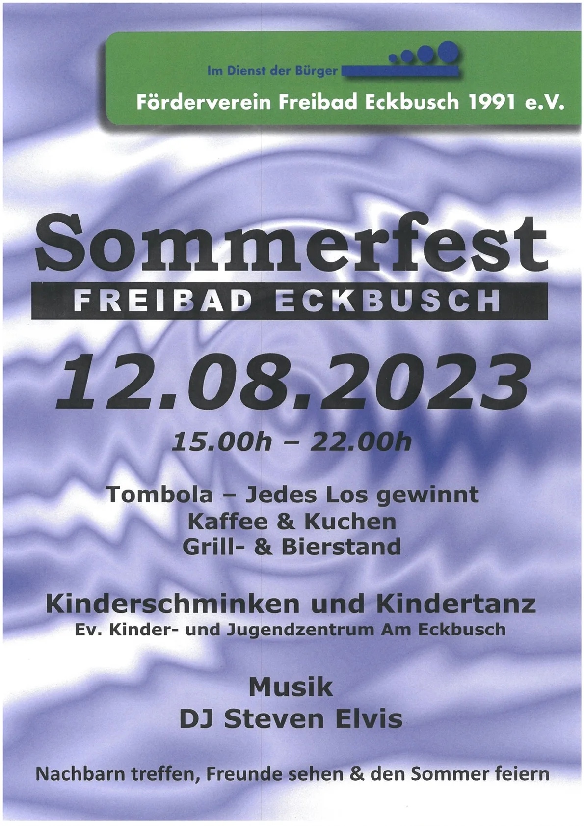 Plakat zum Sommerfest 2023