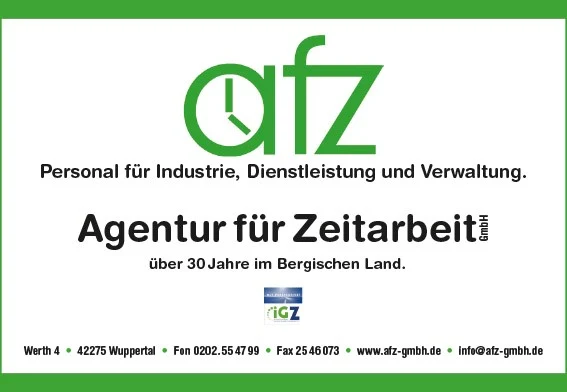Werbung afz – Agentur für Zeitarbeit