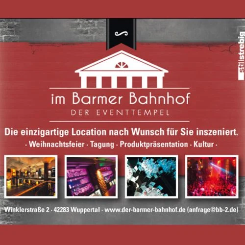 Werbebanner Barmer Bahnhof